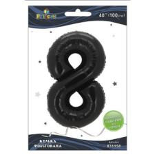 Кулька фольгована цифра “8“ чорна 40“ (100см) Pelican Чорний Pelican (831158) KNZ