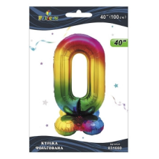 Кулька фольгована на підставці цифра “0“ градієнт 40“ (100см) Pelican Срібний Pelican (831660) KNZ