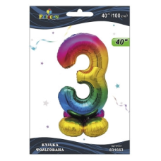 Кулька фольгована на підставці цифра “3“ градієнт 40“ (100см) Pelican Різнокольоровий Pelican (831663) KNZ
