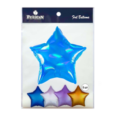 Кулька фольгована PELICAN 18“, ЗІРКА ГОЛОГРАМА БЛАКИТНА 45 см Блакитний Pelican (832664) KNZ