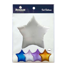 Кулька фольгована PELICAN зірка 10“ (25см), сатин БІЛИЙ, 5шт/уп Білий Pelican (832739) KNZ