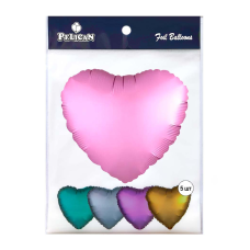 Кулька фольгована PELICAN серце 18“ (45см) САТИН РОЖОВЕ (5шт) Рожевий Pelican (833636) KNZ