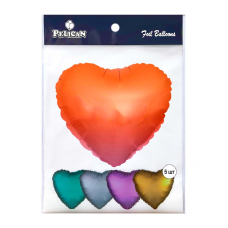 Кулька фольгована Pelican 18 “СЕРЦЕ ОМБРЕ Оранжево-рожеве 45 см, (5шт) Помаранчевий Pelican (833676) KNZ
