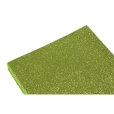 Фоамиран з блискітками 2мм 20*30см 10 аркушів САЛАТОВИЙ 8950 KNZ