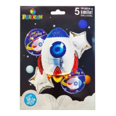 Набір з 5 куль фольгованих “РАКЕТА“ Різнокольоровий Pelican (836968) KNZ