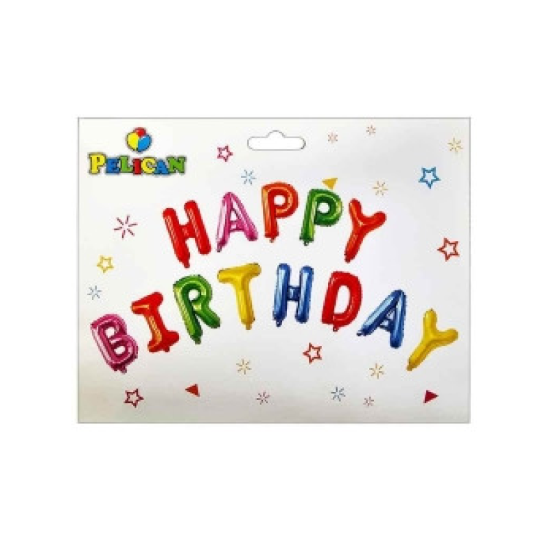 Набір з 13 кульок, HAPPY BIRTHDAY 40см, різнобарвний Різнобарвний Pelican (837104) KNZ Набір з 13 кульок, HAPPY BIRTHDAY 40см, різнобарвний Різнобарвний Pelican (837104) KNZ