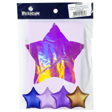 Кулька фольгована PELICAN зірка 18“ (45см) голограма Рожевий (5шт/уп) Рожевий Pelican (832666) KNZ