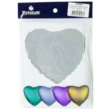 Кулька фольгована PELICAN серце 18“ (45см) сатин білий (5шт/уп) Білий Pelican (833639) KNZ