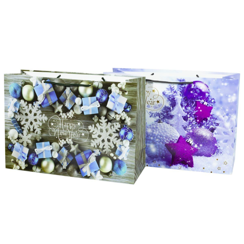 Пакет подарунковий новорічний 150 г, 36 х 23 х 10 см Unison PVM362310 -5 KNZ