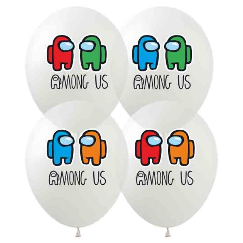 Кульки 12“ (30см) “Among Us на прозорому“ 10 шт/пач Pelican 828288 KNZ