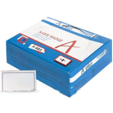 Бейдж з кліпом та шпилькою пластиковий А-883 KNZ