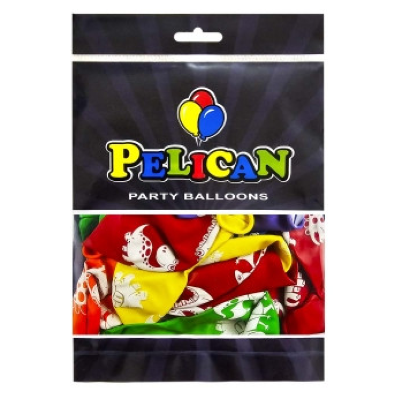 Кульки латексні Pelican 12“ (30см) “Динозаврики“ 50 шт Pelican 824015 KNZ