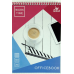 Блокнот для нотаток А5, верхня пружина, 100 аркушів офсет, клітка, “Серія Work Team“ БН-002-МВ KNZ