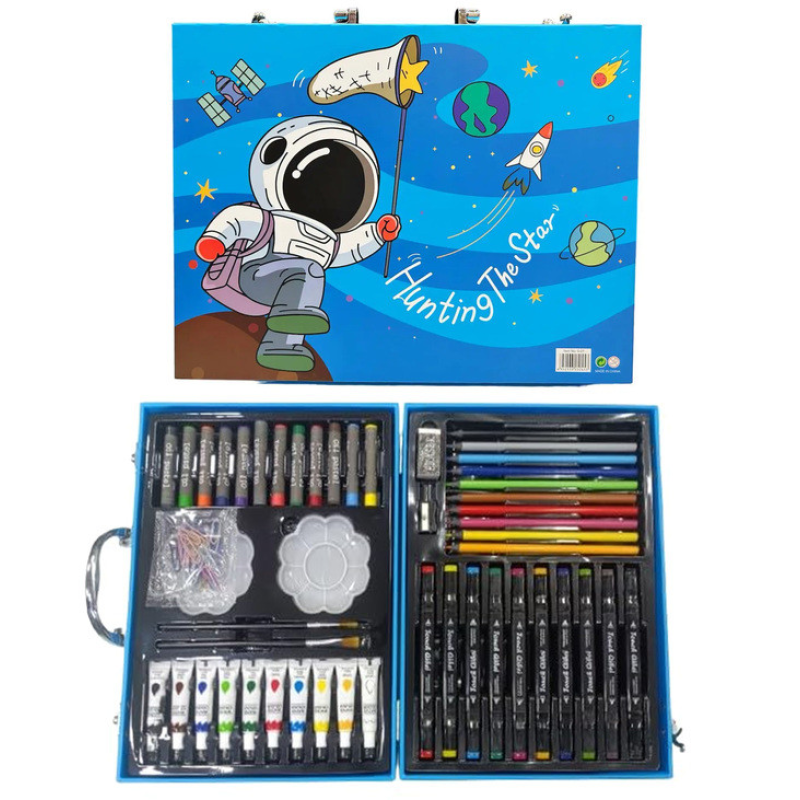 Набір для малювання і творчості у валізці 68 предметів, Космонавти Unison 13546 KNZ