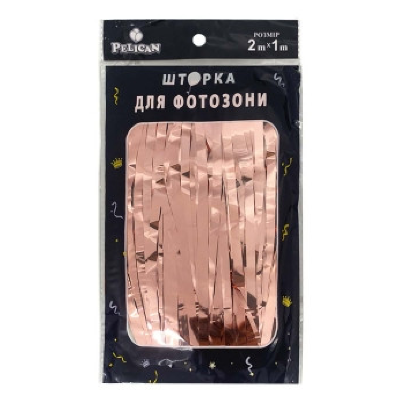 Фотозона 2 м х 1 м, “Глянсова фольга“ рожеве золото Рожевий Pelican 872103 KNZ