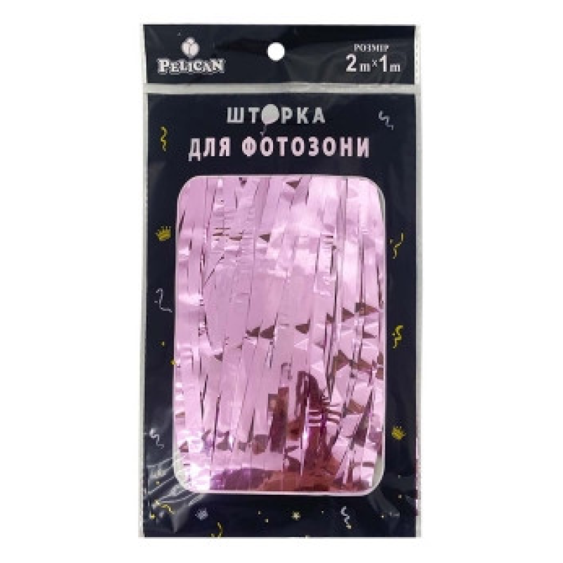 Фотозона 2 м х 1 м, “Глянсова фольга“ рожева Рожевий Pelican 872106 KNZ
