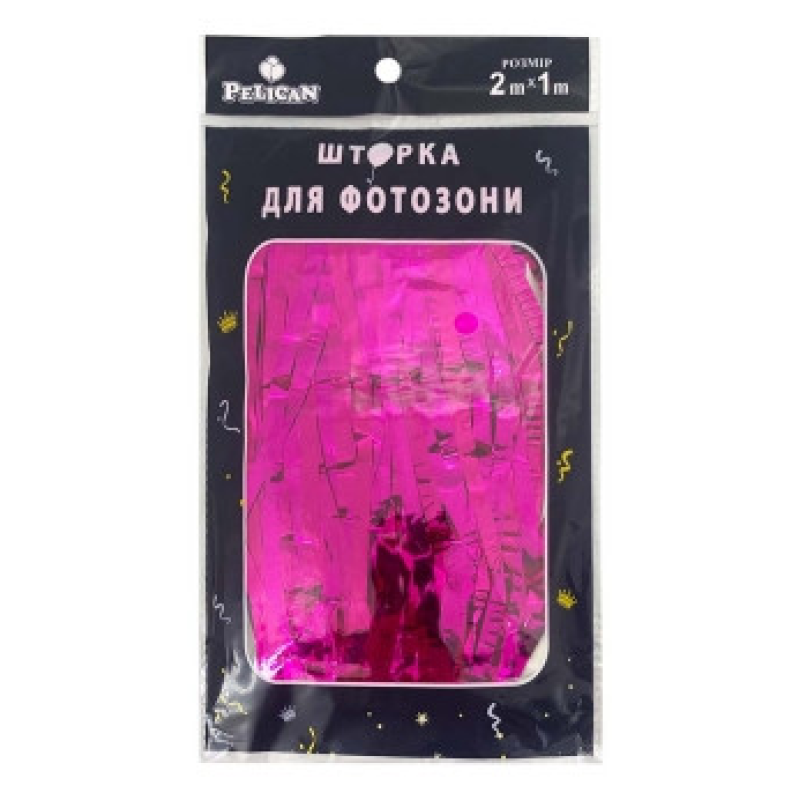 Фотозона 2 м х 1 м, “Глянсова фольга“ фуксія Рожевий Pelican 872107 KNZ