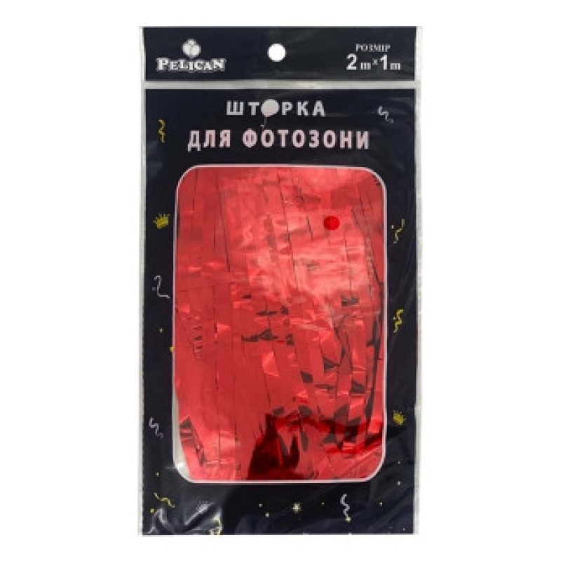 Фотозона 2 м х 1 м, “Глянсова фольга“ червона Червоний Pelican 872112 KNZ