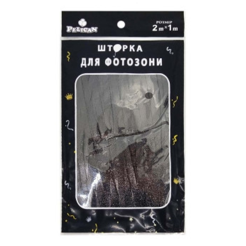 Фотозона 2 м х 1 м, “Сатин“ чорна Чорний Pelican 872178 KNZ