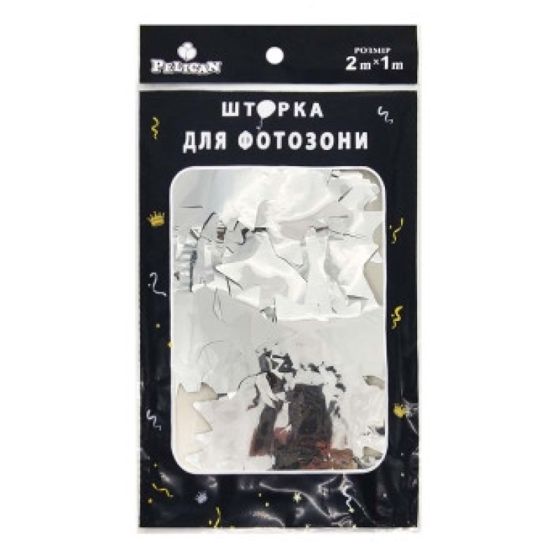 Фотозона 2 м х 1 м, “Зірка глянсова“ срібло Срібний Pelican 872202 KNZ