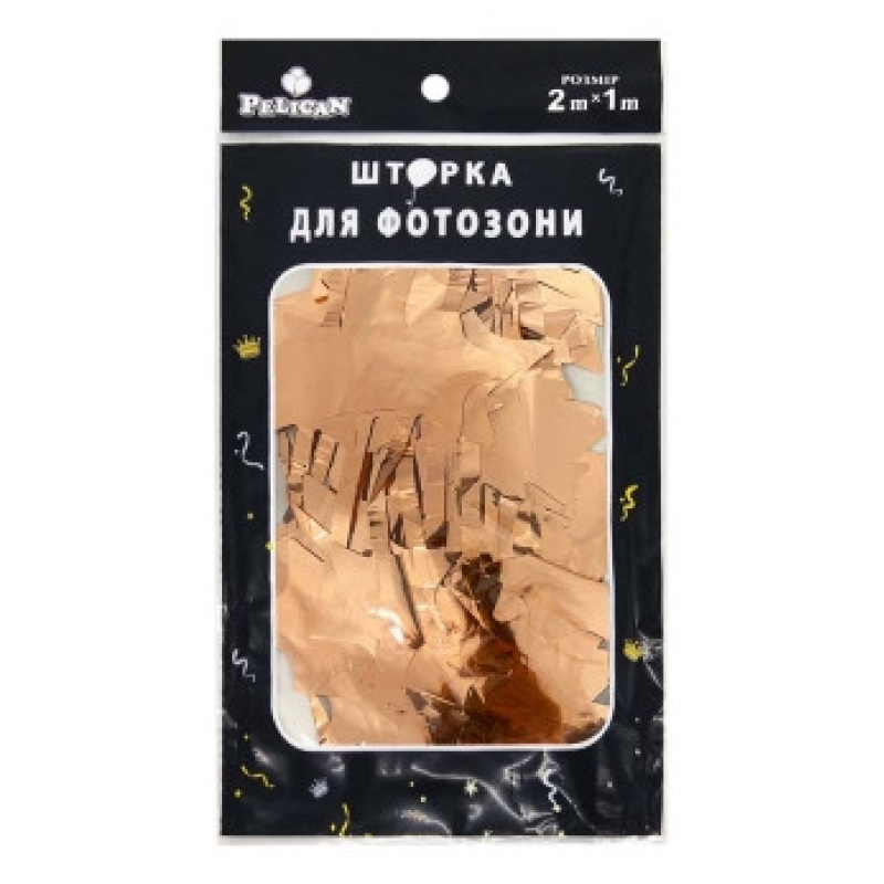 Фотозона 2 м х 1 м, “Зірка глянсова“ рожеве золото Золотий Pelican 872203 KNZ