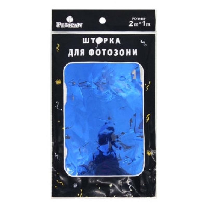 Шторка для фотозони 2 м х 1 м, “Зірка глянсова“ темно-синій Синій Pelican 872205 KNZ