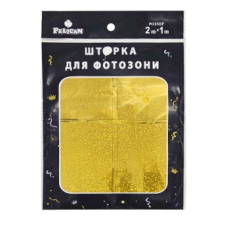 Фотозона 2 м х 1 м, “Квадрат голограма“ золото Золотий Pelican 872231 KNZ