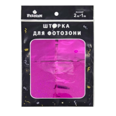 Фотозона 2 м х 1 м, “Квадрат голограма“ фуксія Рожевий Pelican 872239 KNZ