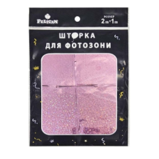 Фотозона 2 м х 1 м, “Квадрат голограма“ рожева Рожевий Pelican 872235 KNZ