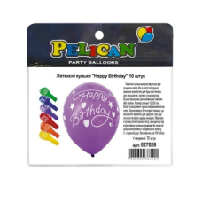 Кульки латексні 12“ (30см) “Happy Birthday“ Pelican 10 шт Pelican 827026 KNZ