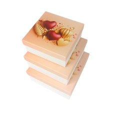 Набір коробок 3 штуки “Серця“ 19х19х9/17х17х8/15х15х6см Unison 2034Y-204-1