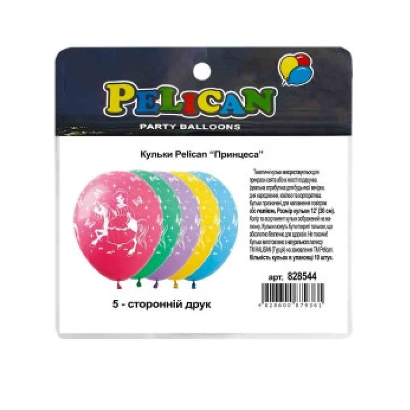 Кульки 12“ (30см) “Принцеса“ 10шт Pelican 828544 KNZ Кульки 12“ (30см) “Принцеса“ 10шт Pelican 828544 KNZ