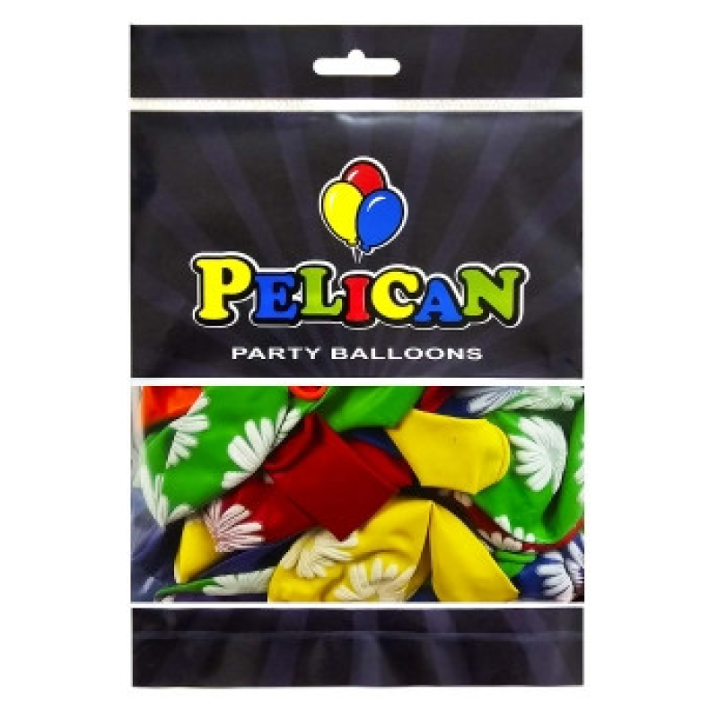 Кульки латексні Pelican 12“ (30см) “Ромашки“ 50 шт Pelican 824009 KNZ