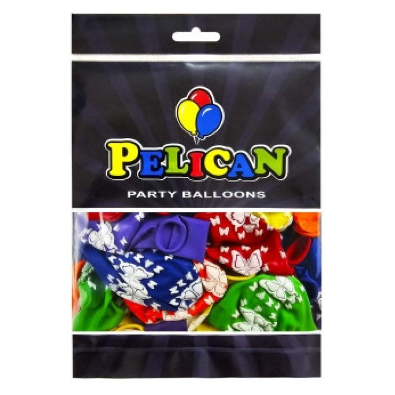 Кульки латексні Pelican 12“ (30см) “Метелики“ 50 шт Pelican 824010 KNZ