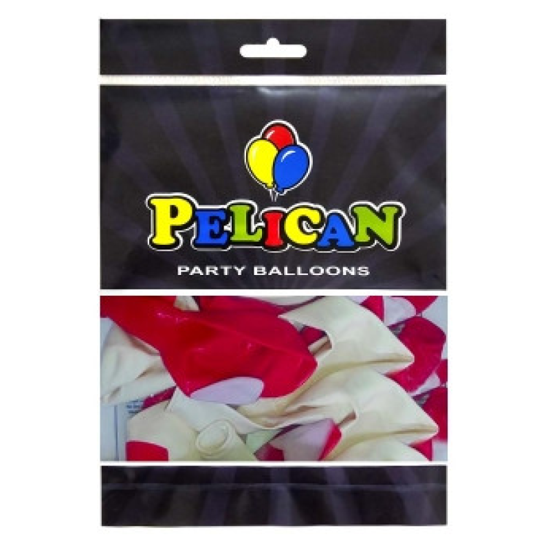 Кульки латексні Pelican 12“ (30см) “Серце“ 50 шт Unison 824016 KNZ