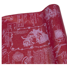 Крафт-папір подарункова 75 г, “Відкритка“ малина+біла, 0,7 х 9 м Рожевий Unison 02.250-4 KNZ