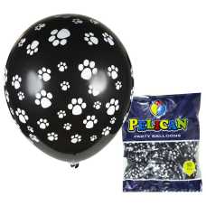 Кульки 12“ (30см), чорний — лапки, 50 шт/пач Чорний Pelican 824516/1250-516 KNZ