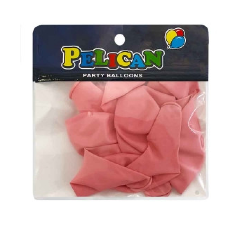 Кульки 10“ (26см) макарун червоний світлий, 10 шт/пач Червоний Pelican 811209 KNZ
