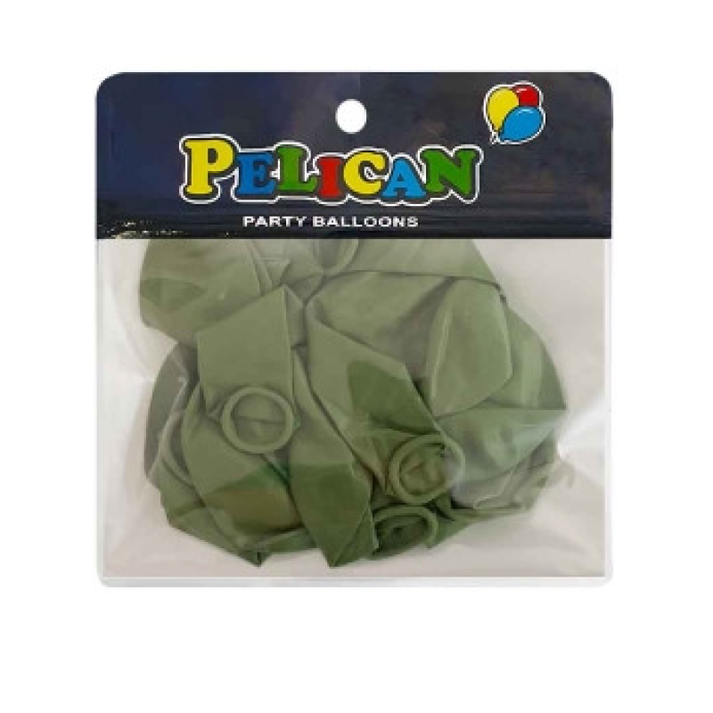 Кульки 10“ (26см) вінтажне зелене авокадо, 10 шт/пач Зелений Pelican 811066 KNZ