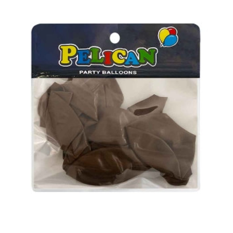 Кульки 10“ (26см) вінтажний блідо-коричневий, 10 шт/пач Коричневий Pelican 811058 KNZ