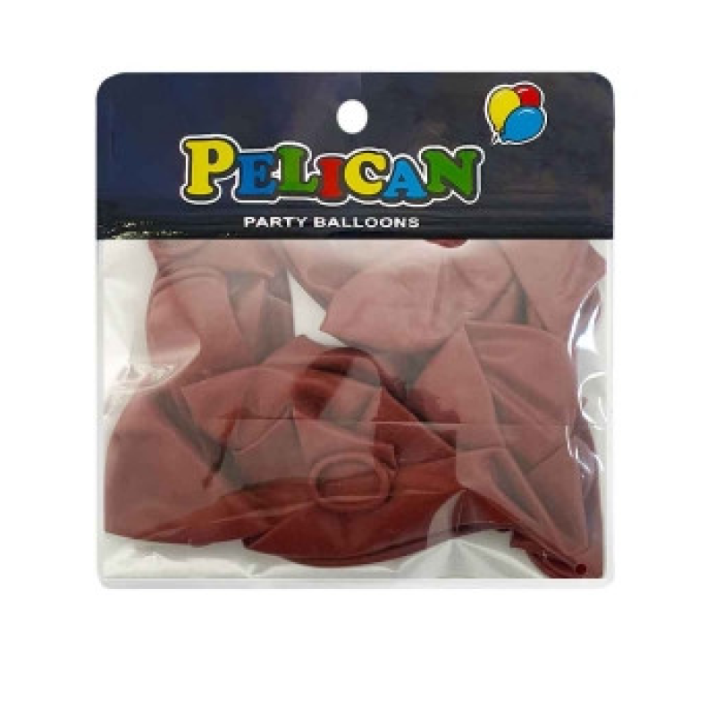 Кульки 10“ (26см) пастель червоно-коричневий, 10 шт/пач Червоний Pelican 811030 KNZ Кульки 10“ (26см) пастель червоно-коричневий, 10 шт/пач Червоний Pelican 811030 KNZ