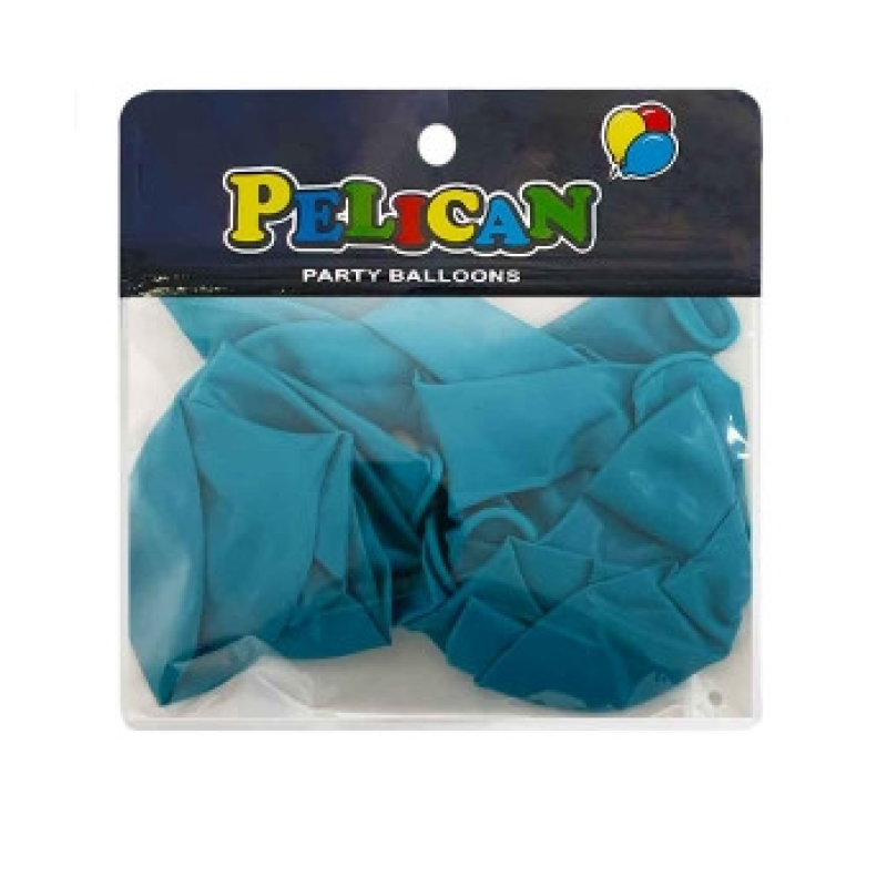 Кульки 10“ (26см) пастель лазурний, 10 шт/пач Зелений Pelican 811021 KNZ