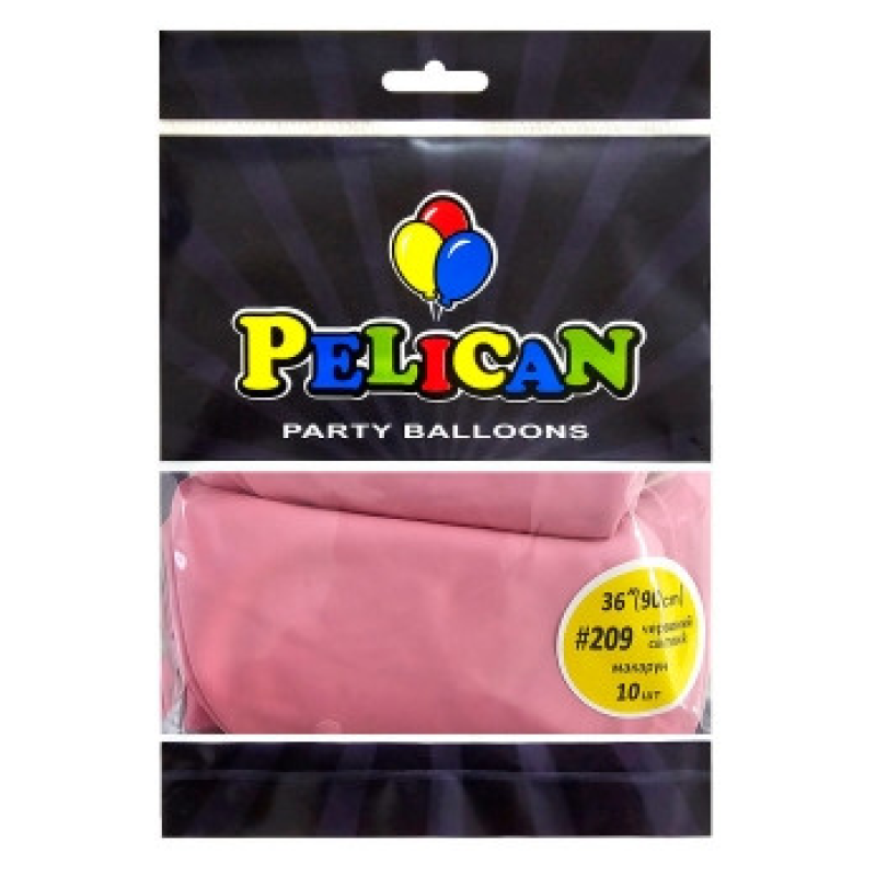 Кульки латексні 36“ (90см) макарун червоний світлий, 10 шт Червоний Pelican 8200209 KNZ