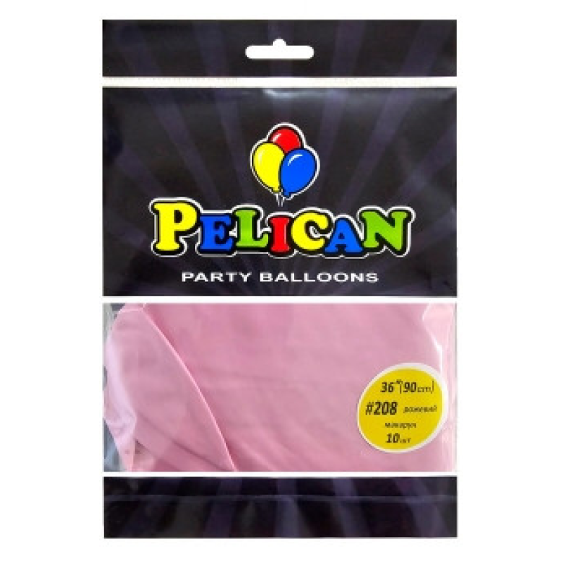 Кульки латексні 36“ (90см) макарун рожевий, 10 шт Рожевий Pelican 8200208 KNZ