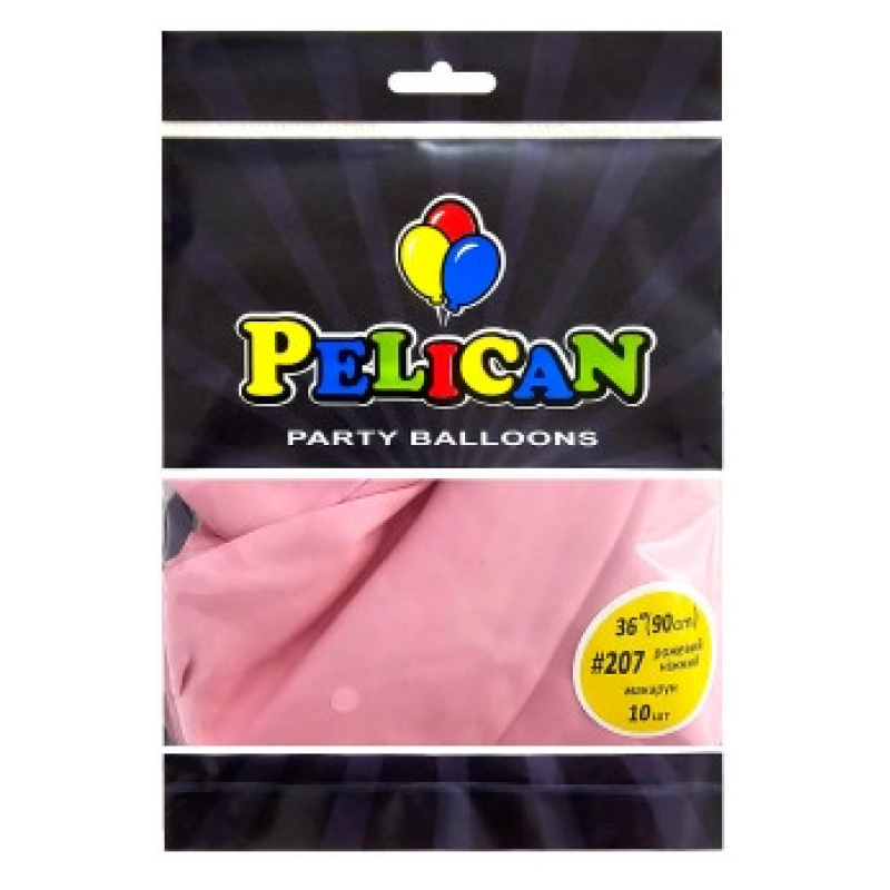 Кульки латексні 36“ (90см) макарун рожевий ніжний, 10 шт Рожевий Pelican 8200207 KNZ