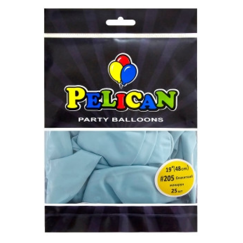 Кульки латексні 36“ (90см) макарун блакитний, 10 шт Блакитний Pelican 8200205 KNZ