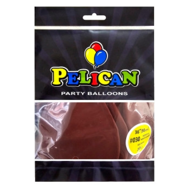 Кульки латексні 36“ (90см) пастель червоно-коричневий, 10 шт Червоний Pelican 8200030 KNZ