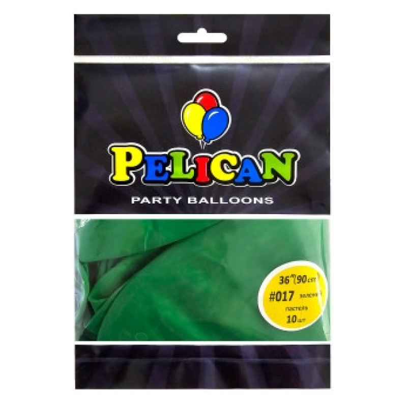 Кульки латексні 36“ (90см) пастель зелений, 10 шт Зелений Pelican 8200017 KNZ