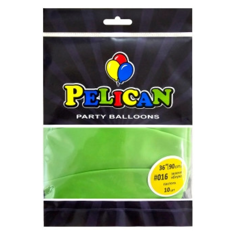 Кульки латексні 36“ (90см) пастель зелене яблуко, 10 шт Зелений Pelican 8200016 KNZ