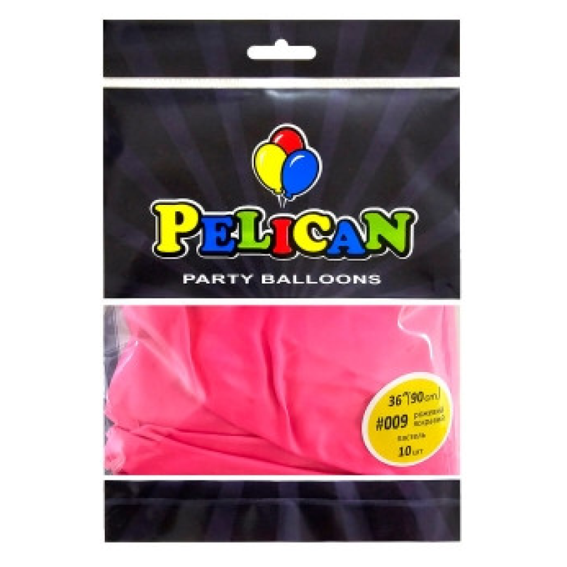 Кульки латексні 36“ (90см) пастель рожевий яскравий, 10 шт Рожевий Pelican 8200009 KNZ